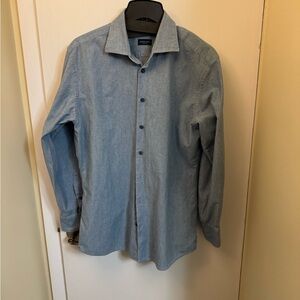 Proper Cloth Slim Fit Light Blue Men's Button-Up Shirt